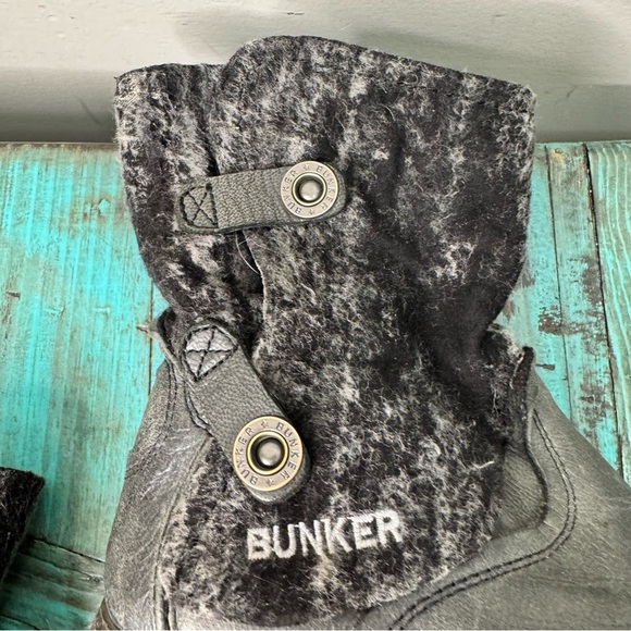 Bunker Grey Distressed Side Zip Mixed Media Steampunk Ankle Boots Size 6.5 - Picture 12 of 15